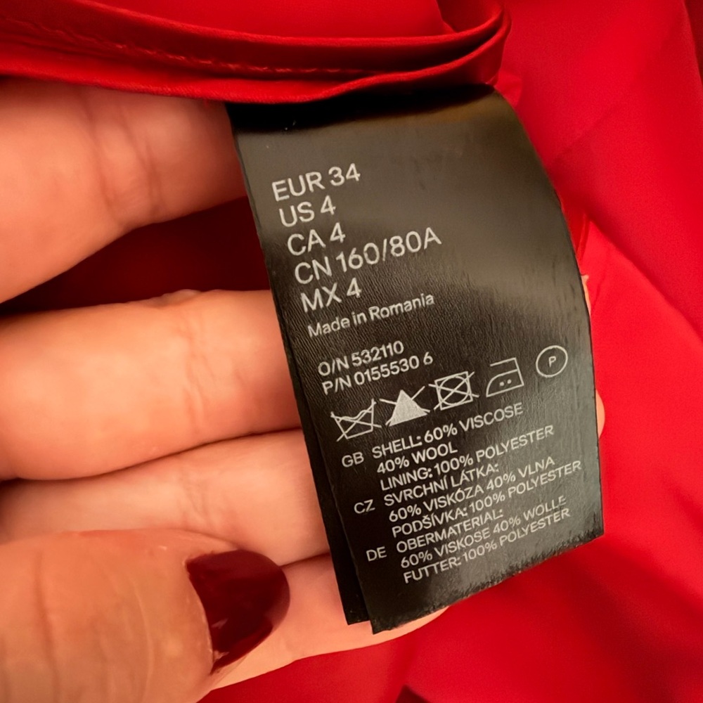 👹NWOT Wool H&M collection High Low Draped Asymmetric Avant-garde Hitched up 4 - Picture 7 of 12